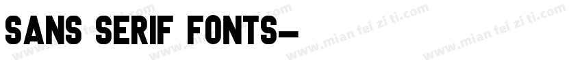 Sans Serif fonts字体转换